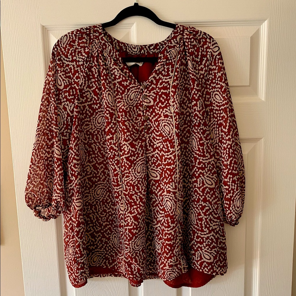 Coldwater Creek peasant blouse, size 1X.